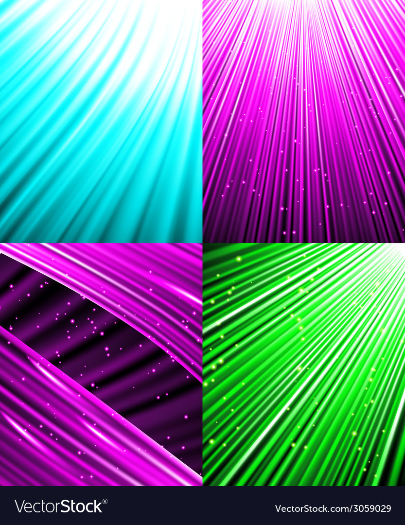 Set of background colourful luminous rays