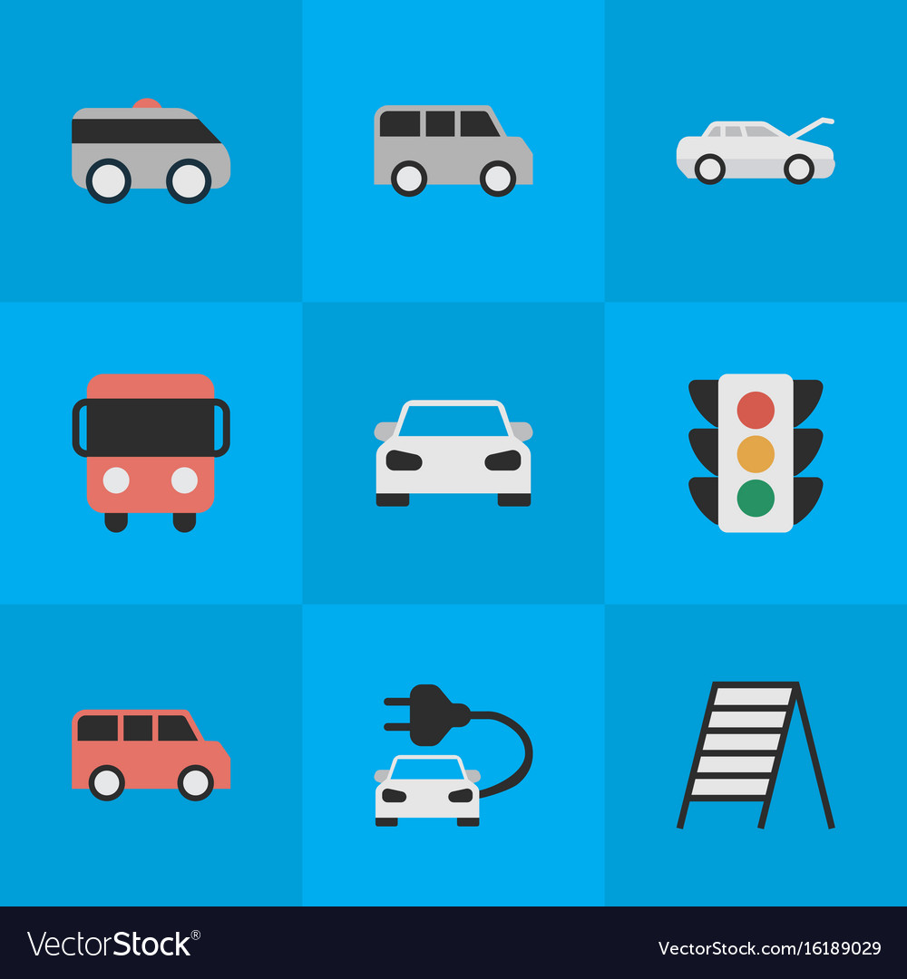 Set of simple traffic icons