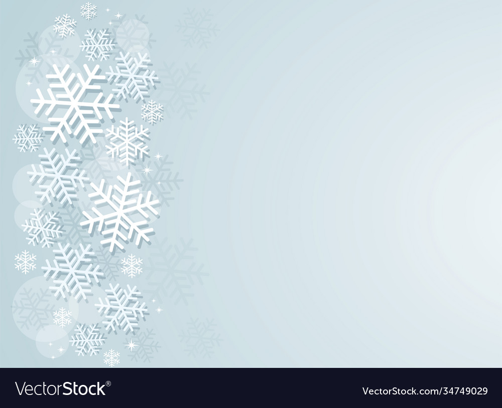 Snowflake winter background Royalty Free Vector Image