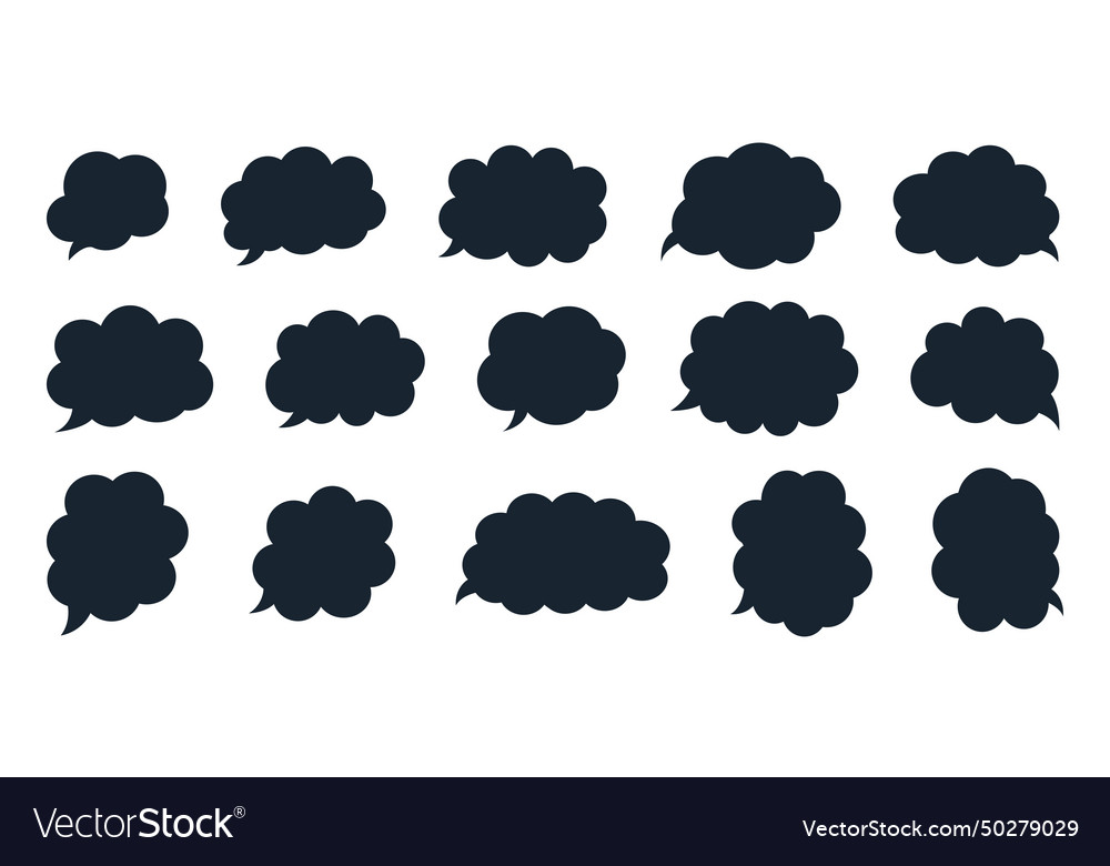 Speech bubbles set of bubble isolated