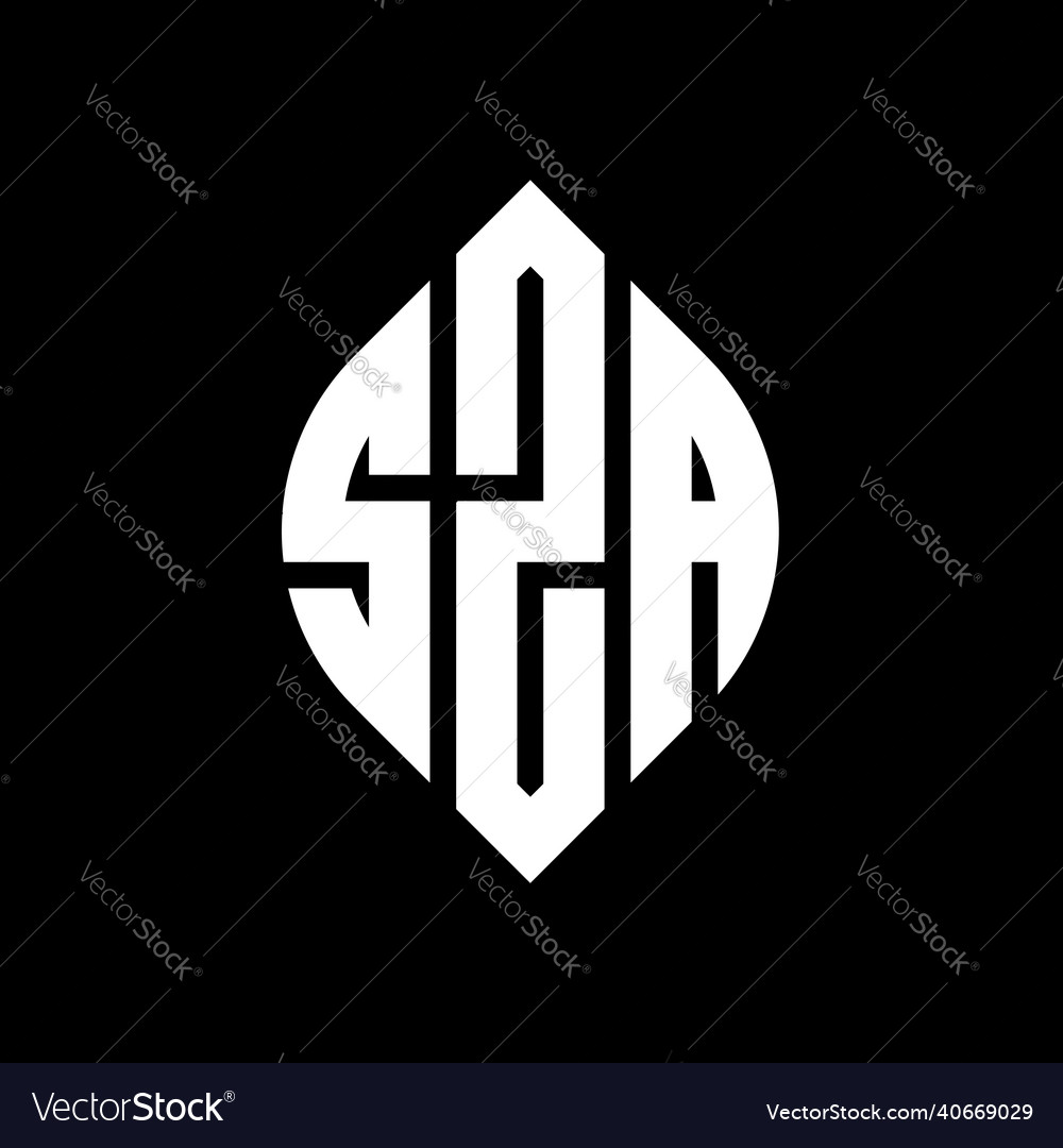 Sza circle letter logo design Royalty Free Vector Image