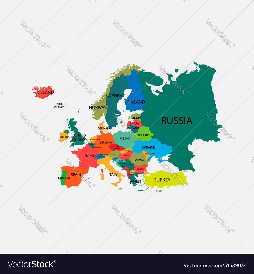 Europe Map - Detailed Outline