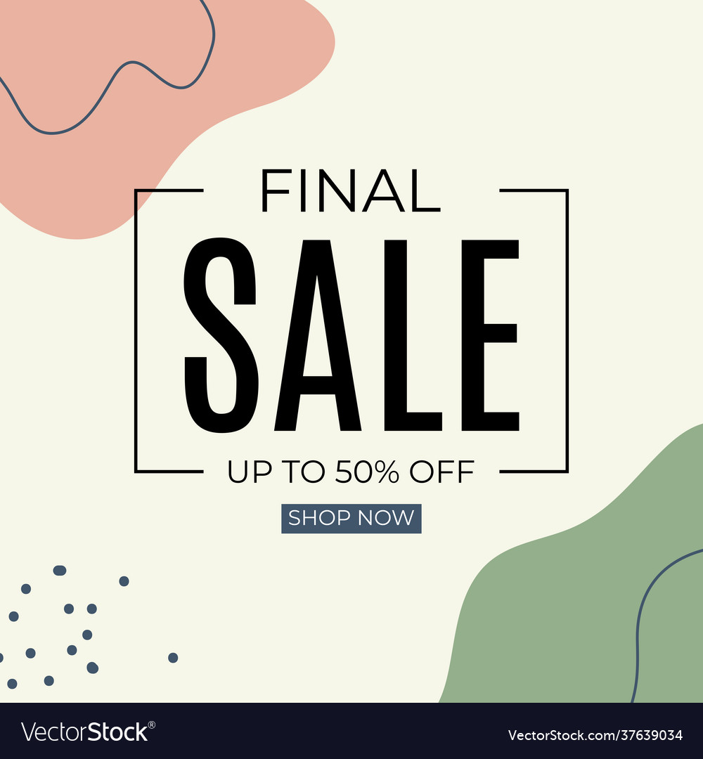Final sale abstract background in simple minimal vector image Final sale abstract background in simple minimal