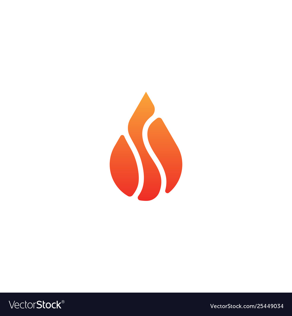 Fire flame icon element isolated Royalty Free Vector Image