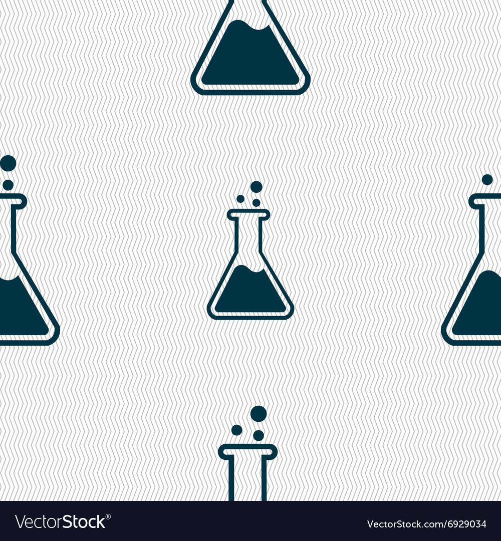 Flask icon sign seamless pattern with geometric