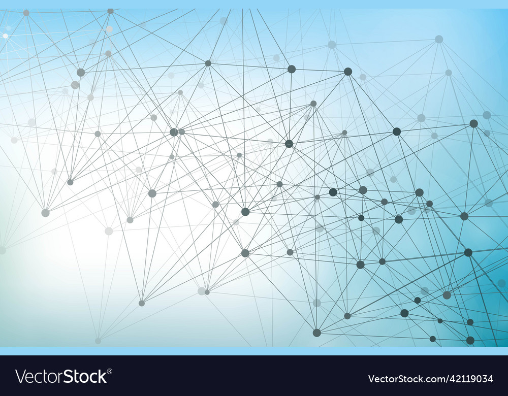 Geometric abstract background with connected line vector image Geometric abstract background with connected line
