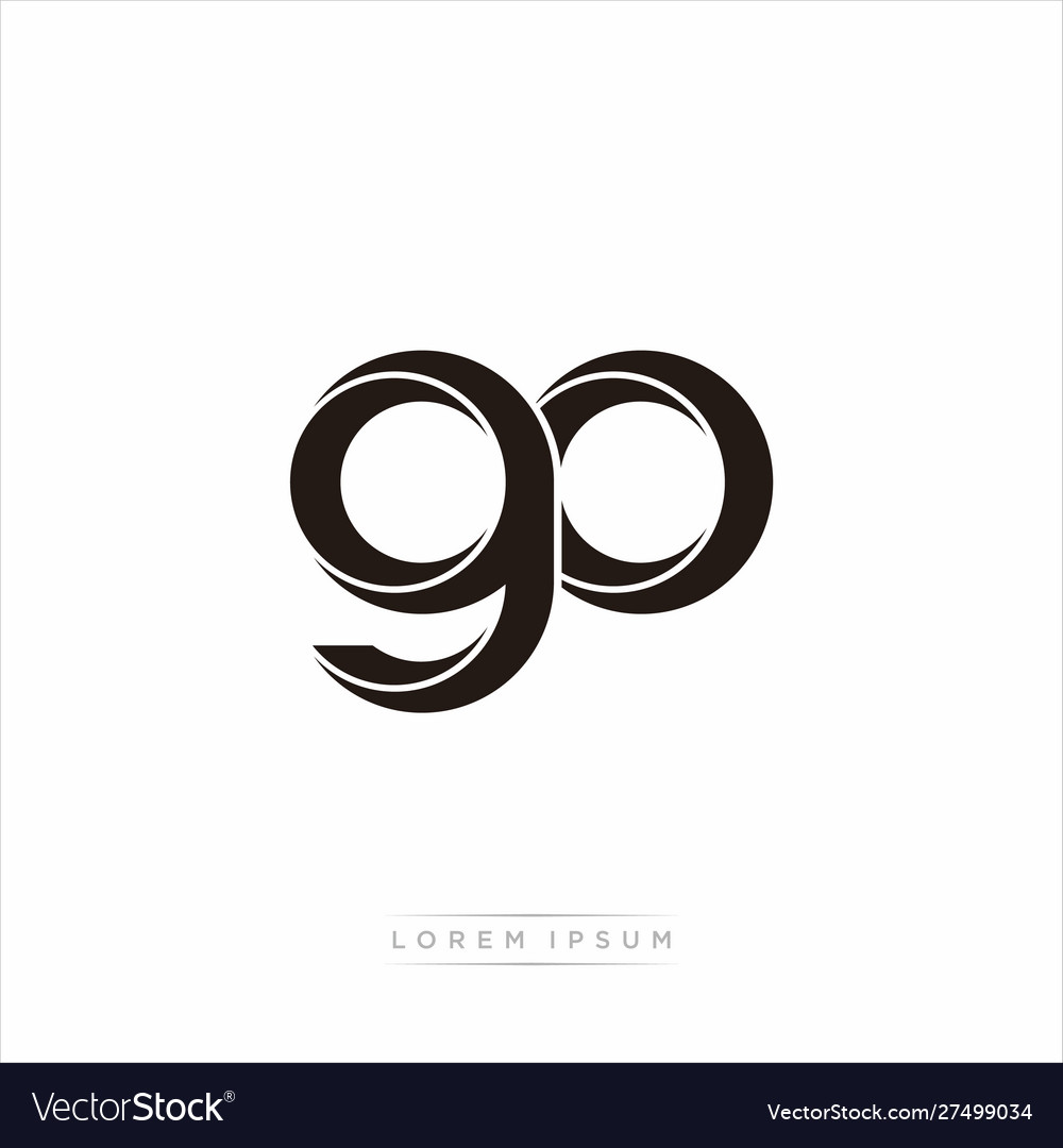 Go initial letter split lowercase modern monogram