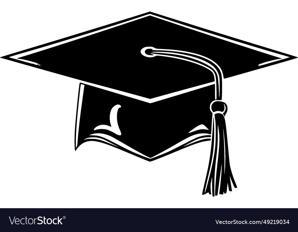 Graduation - minimalist and flat logo Royalty Free Vector