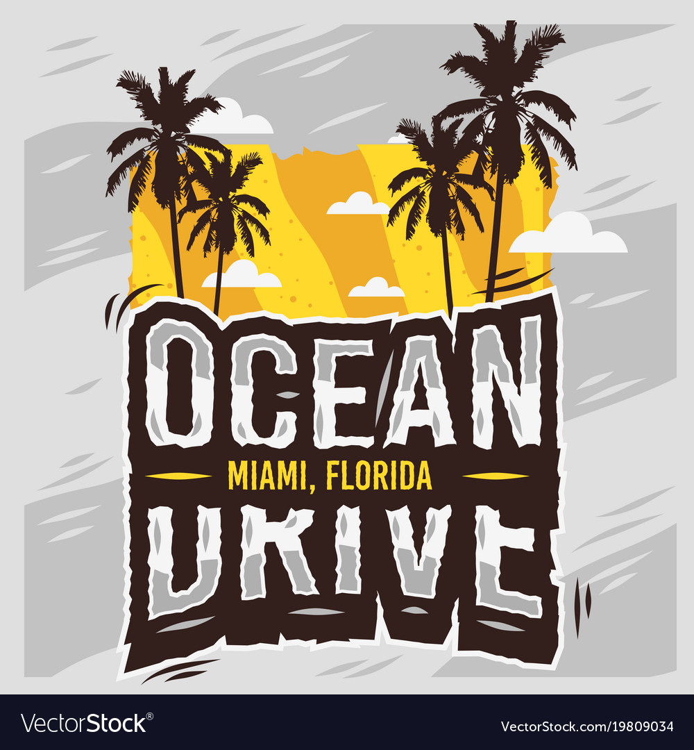 Ocean drive miami beach florida summer design