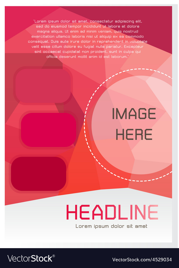 Red brochure design template Royalty Free Vector Image