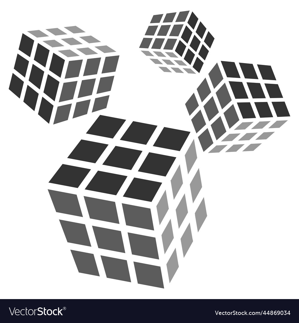Rubik cube element vector image Rubik cube element