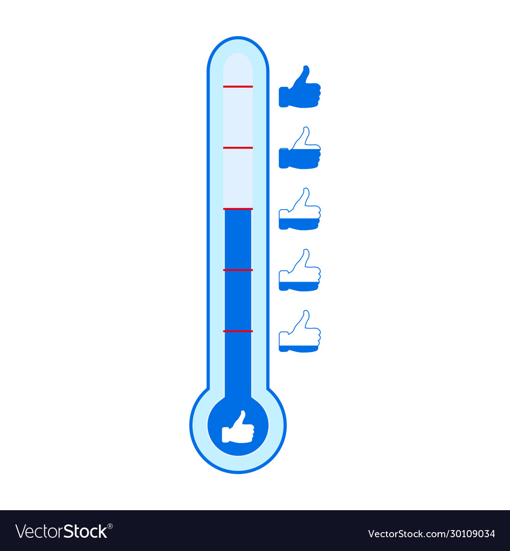 Social rating indicator count like vector image Social rating indicator count like