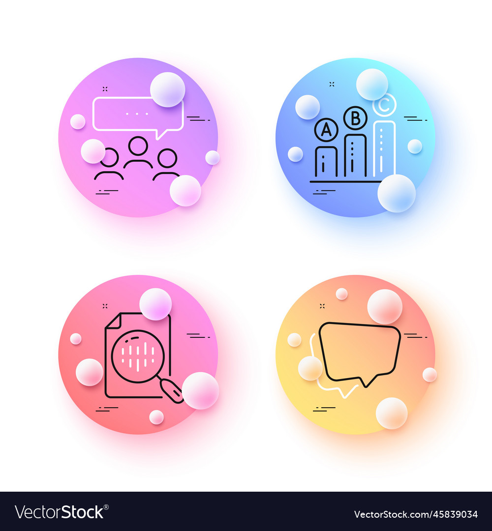 Speech bubble analytics chart and graph