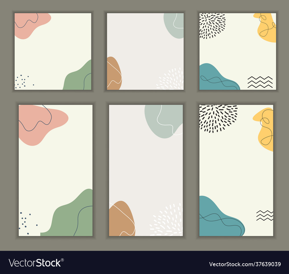 Abstract background set with minimal design vector image Abstract background set with minimal design
