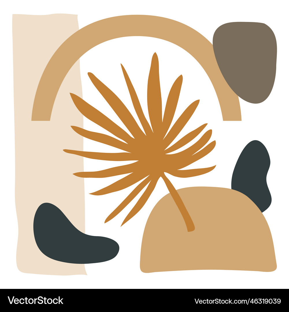 Abstract leaf composition Royalty Free Vector Image