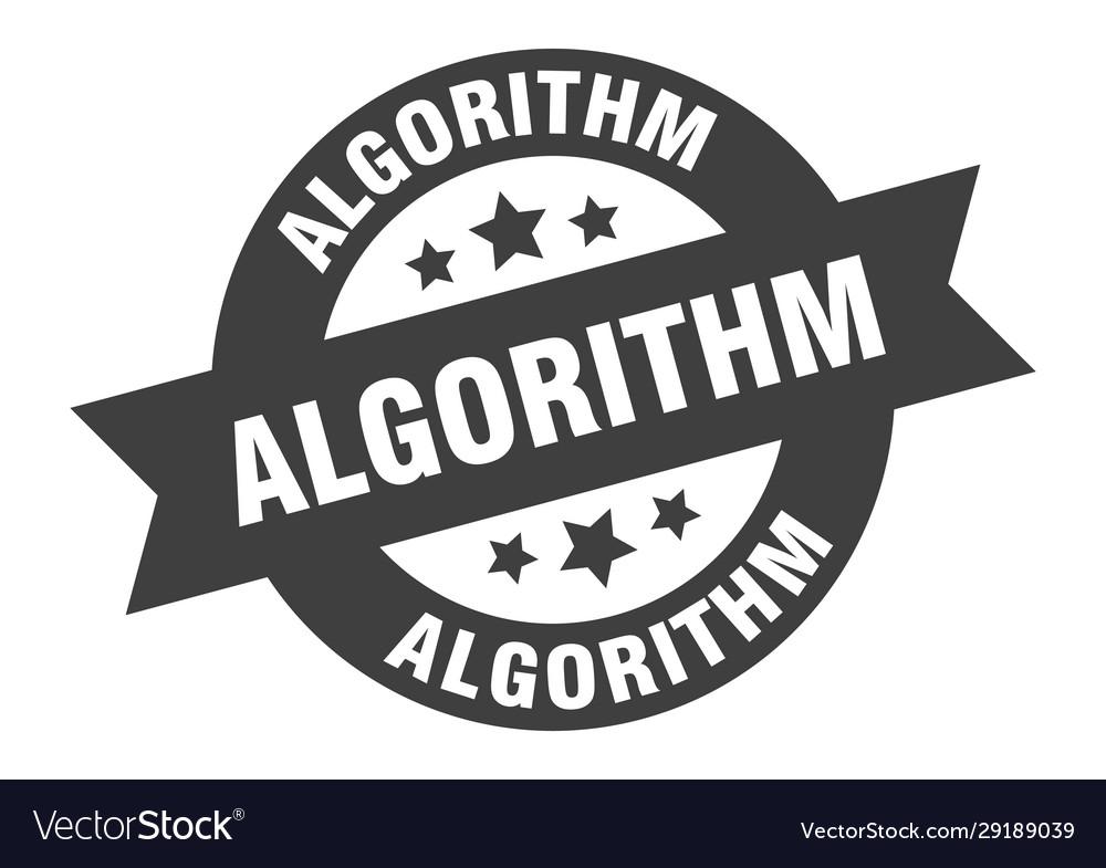 Algorithm sign round ribbon sticker
