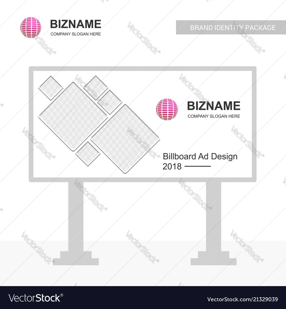 Compnay Bill Board Design mit Welt-Logo