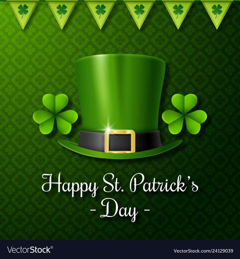 Happy st patricks day typography Royalty Free Vector Image