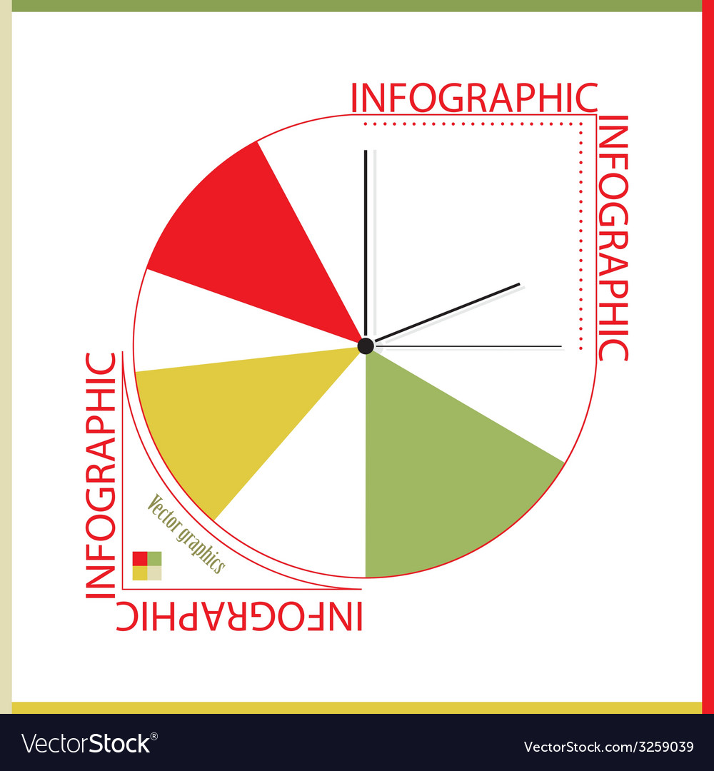 Infographic from color segments and hours