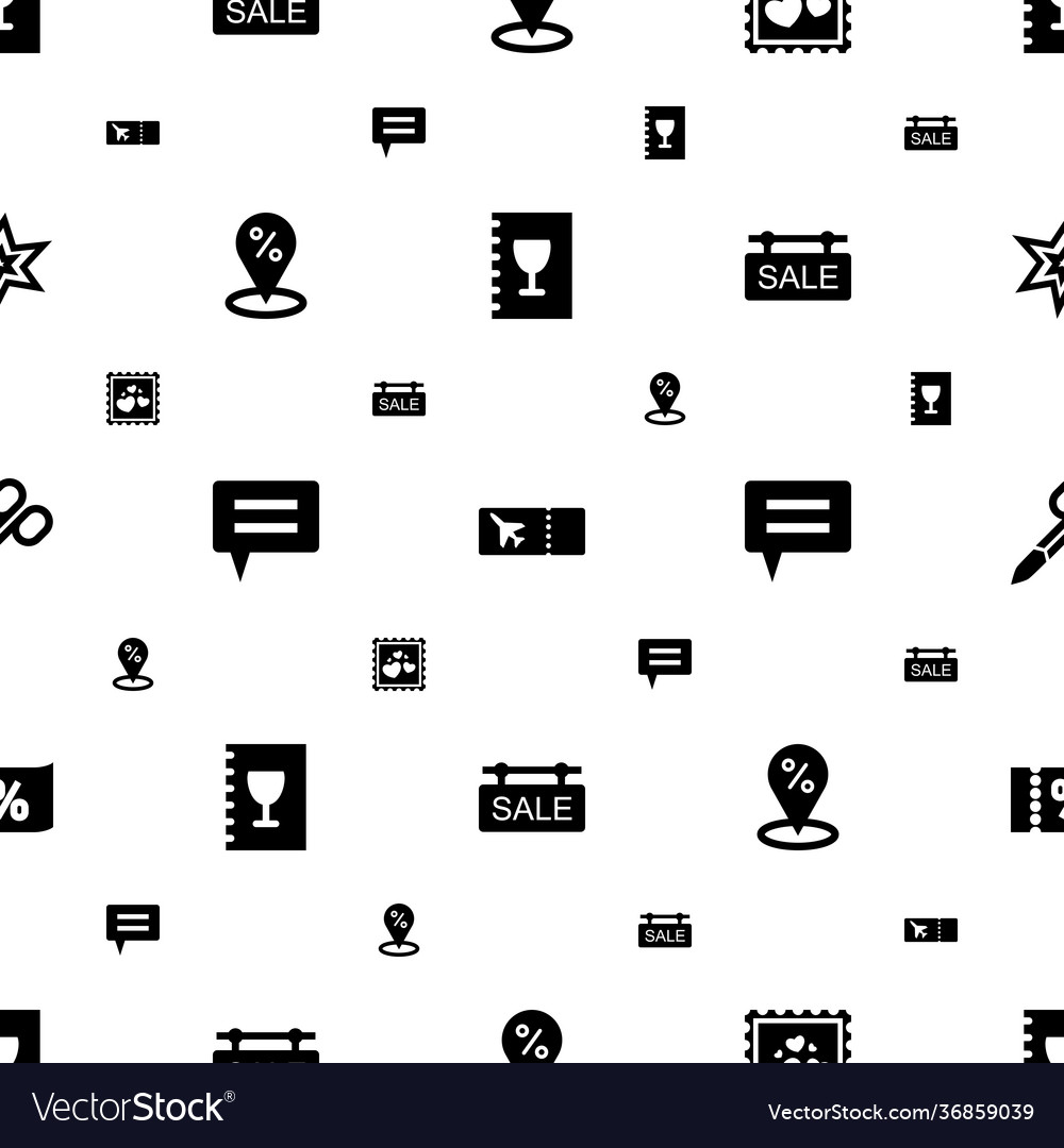 Label icons pattern seamless white background