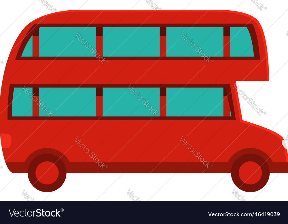 London bus icon cartoon uk tour Royalty Free Vector Image