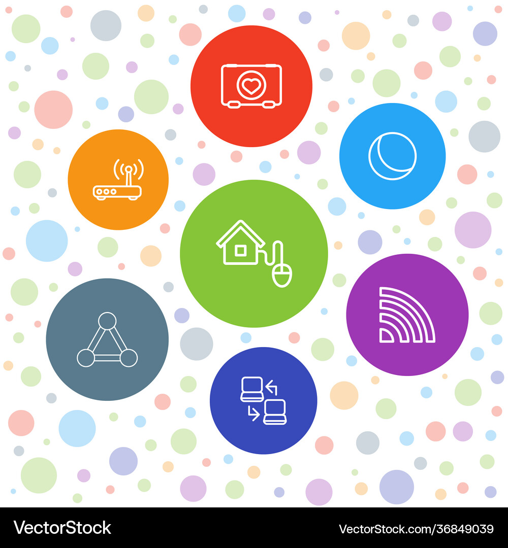 Network icons Royalty Free Vector Image - VectorStock