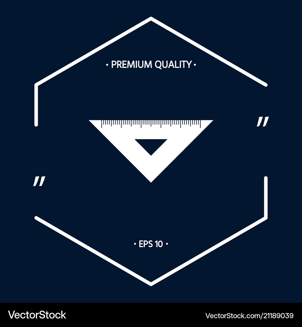Ruler triangle icon Royalty Free Vector Image - VectorStock