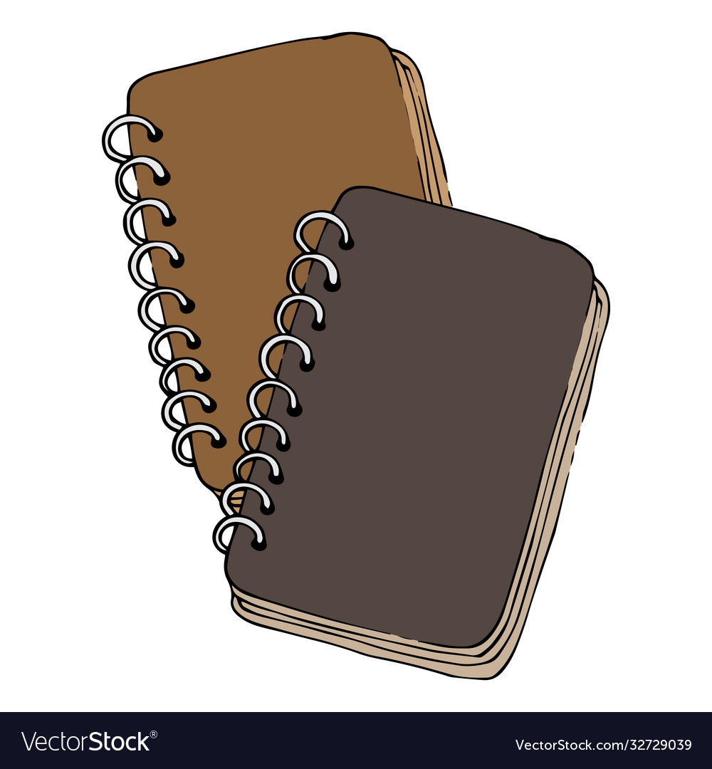 Set notepad sketchbook icon a notebook vector image Set notepad sketchbook icon a notebook