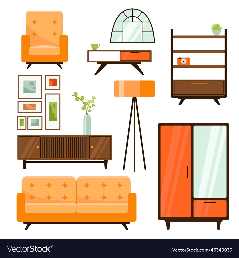 Set of funiture objects