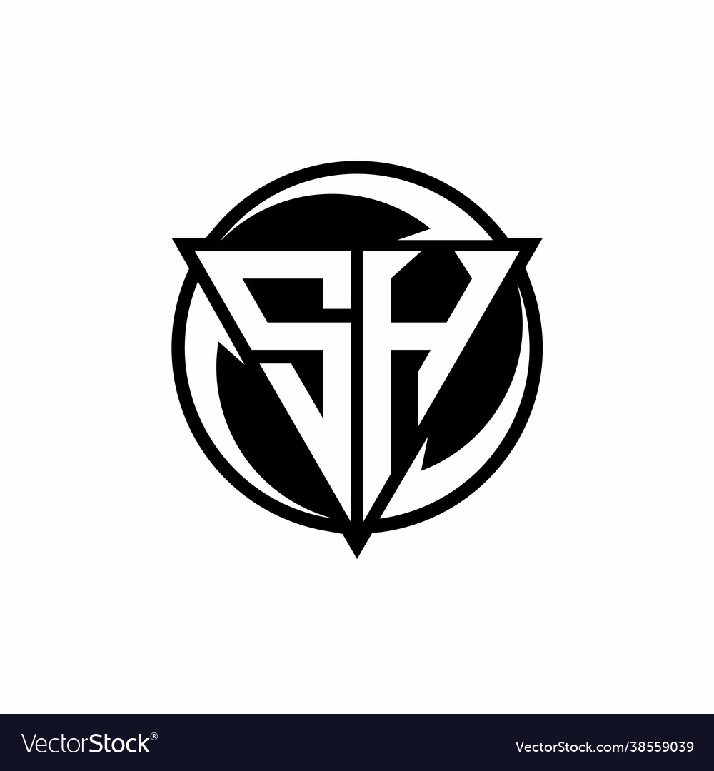 Sh logo monogram design template Royalty Free Vector Image