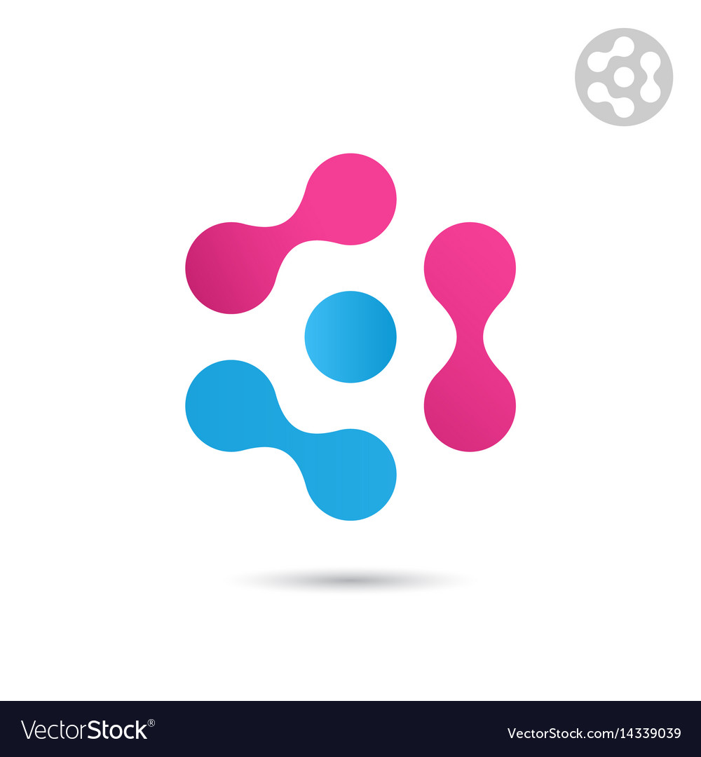 Three pair of connected dots