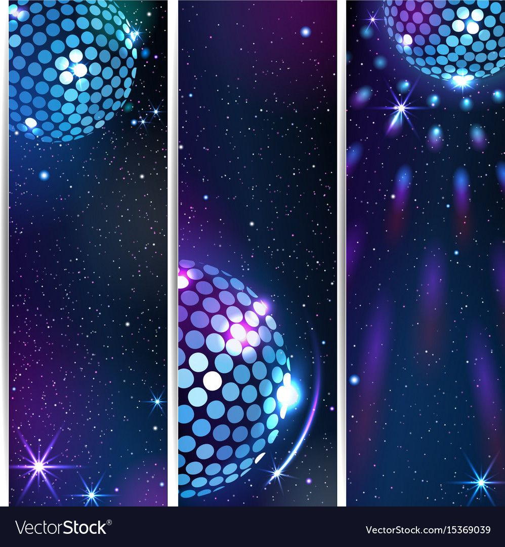 Three vertical disco backgrounds