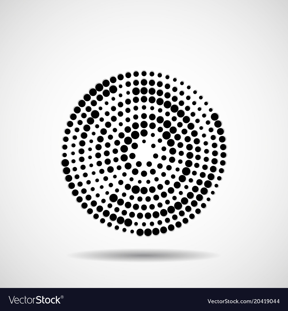 Abstract dotted circles dots in circular form