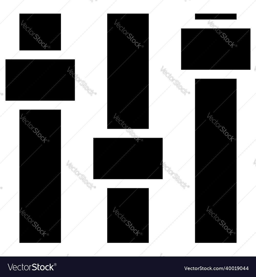 Adjuster slider tuner fader bars with levers knobs Vector Image Adjuster slider tuner fader bars with levers knobs