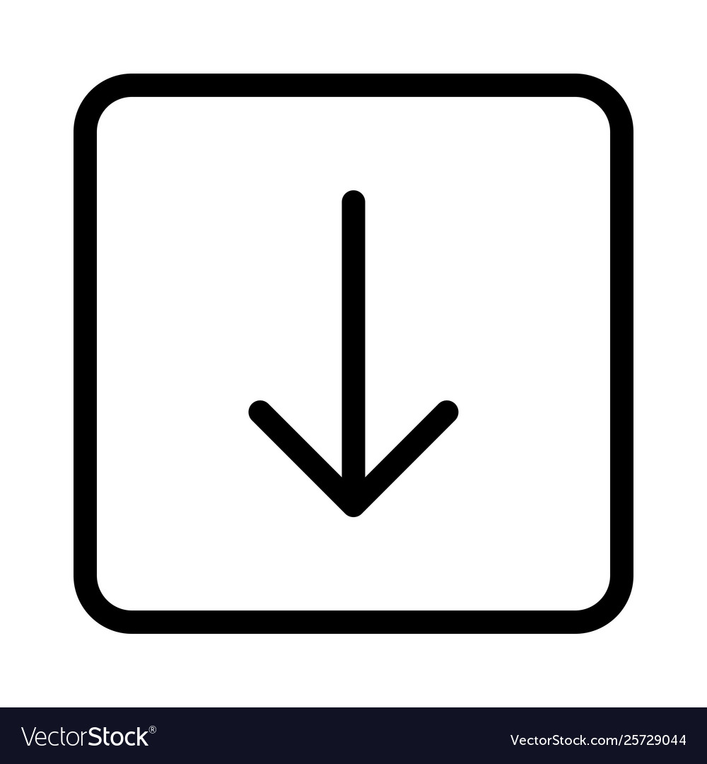 Download down arrow to save file isolated