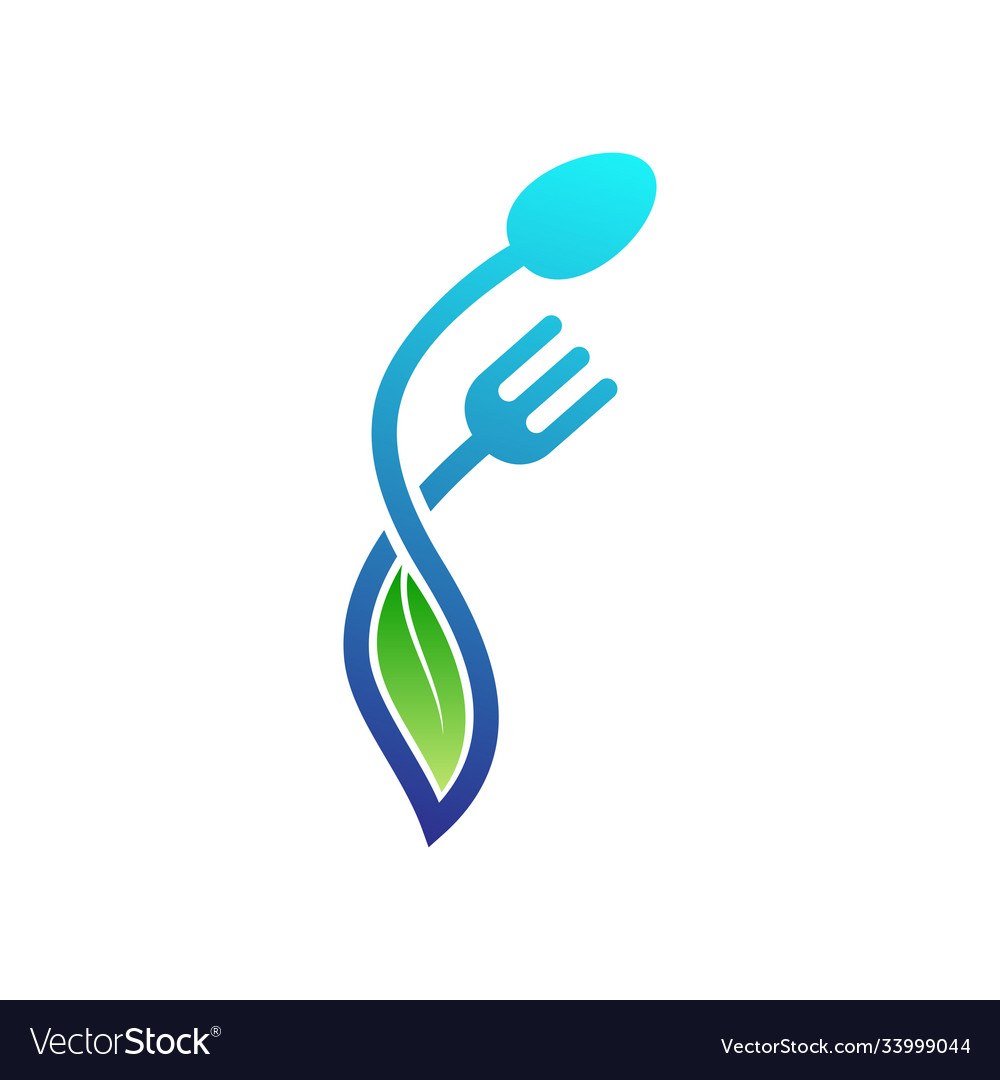 Food leaf logo Royalty Free Vector Image - VectorStock