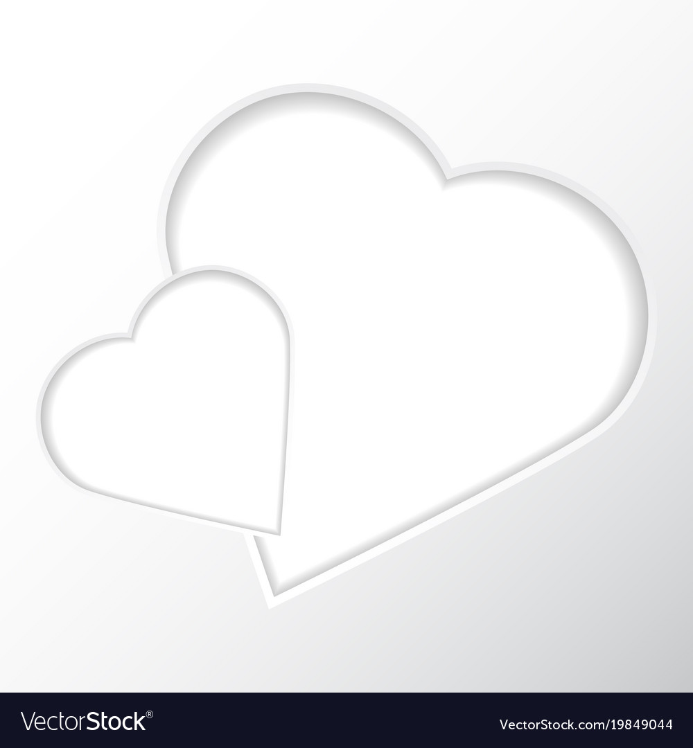 Frame on a white background in the form of two