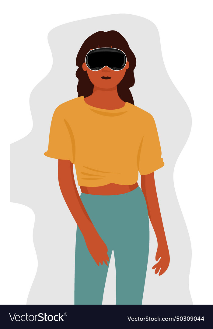 Girl using spatial computing device