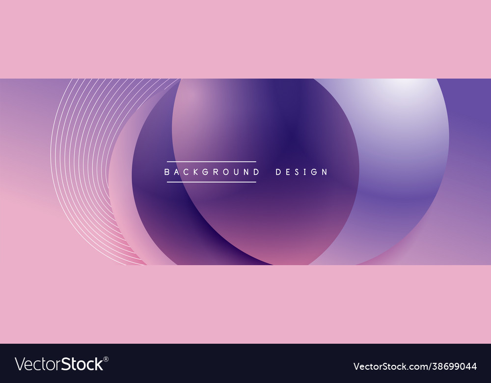 Gradient circles with shadows techno vector image Gradient circles with shadows techno