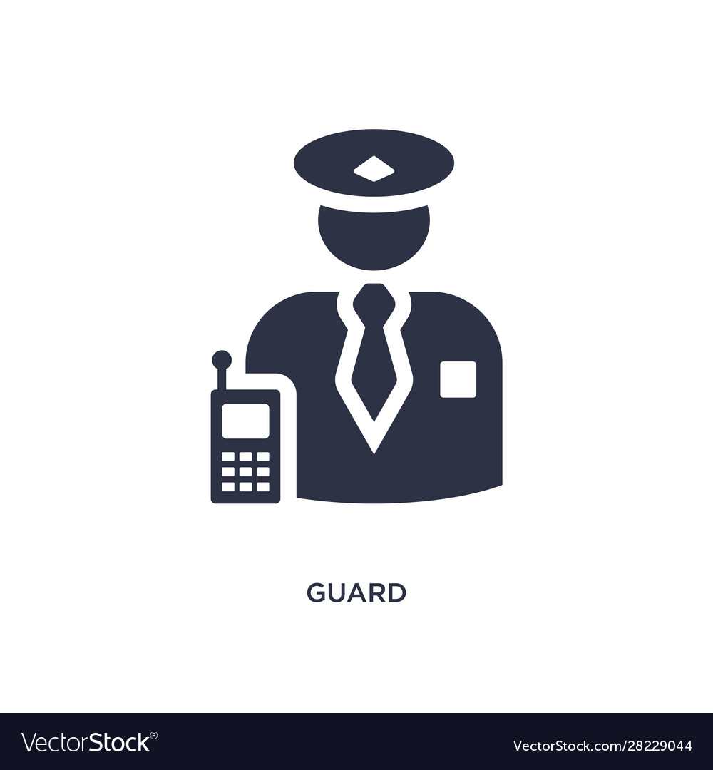 Guard icon on white background simple element Vector Image Guard icon on white background simple element