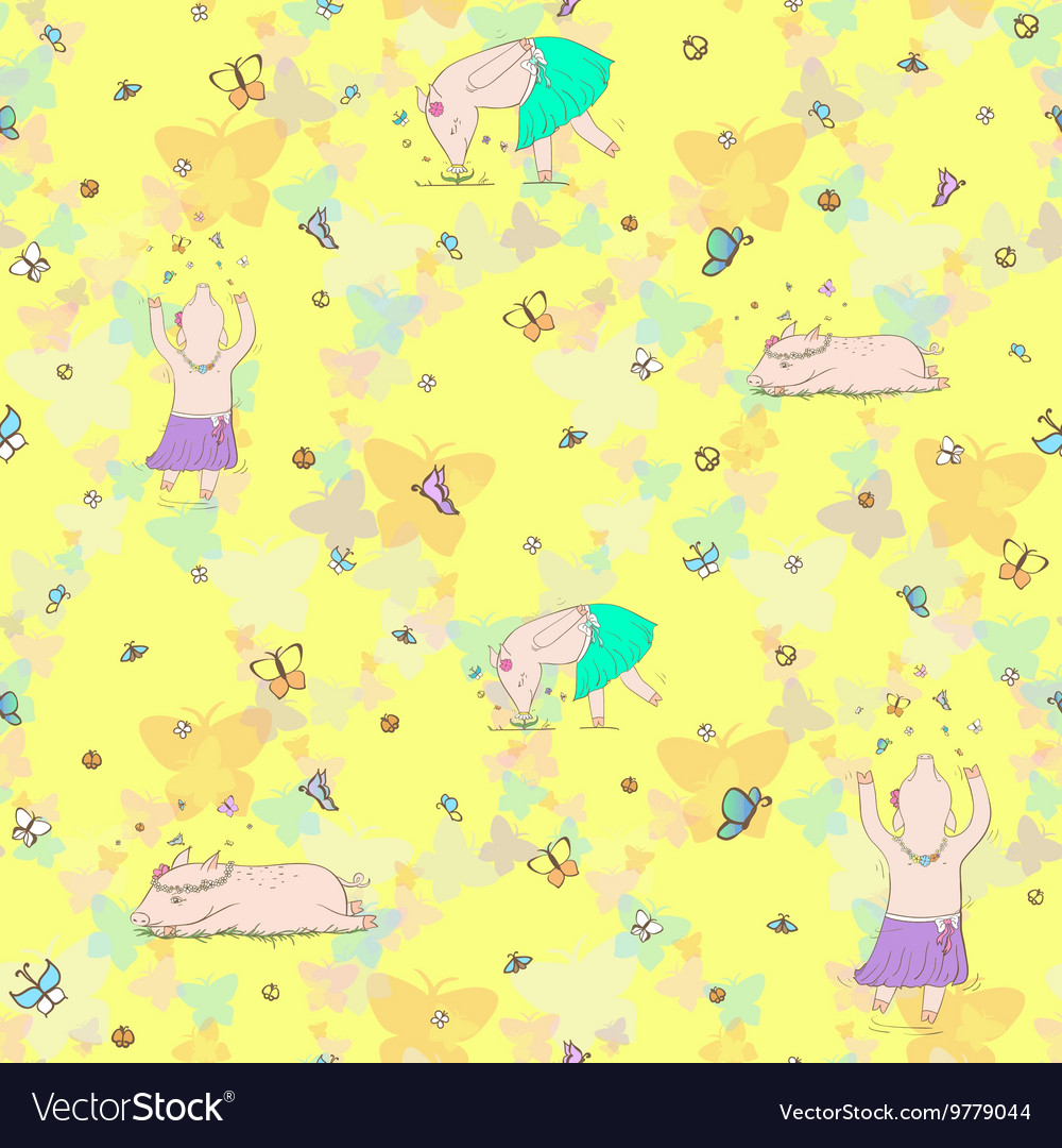 Pig seamless pattern