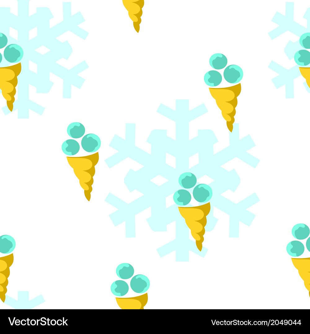 Seamless pattern ice cream Royalty Free Vector Image