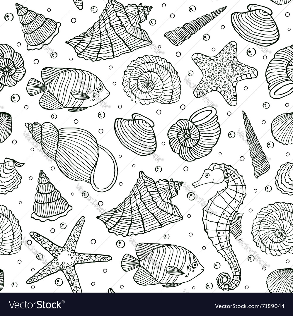 Seashell Pattern - Ocean Motif