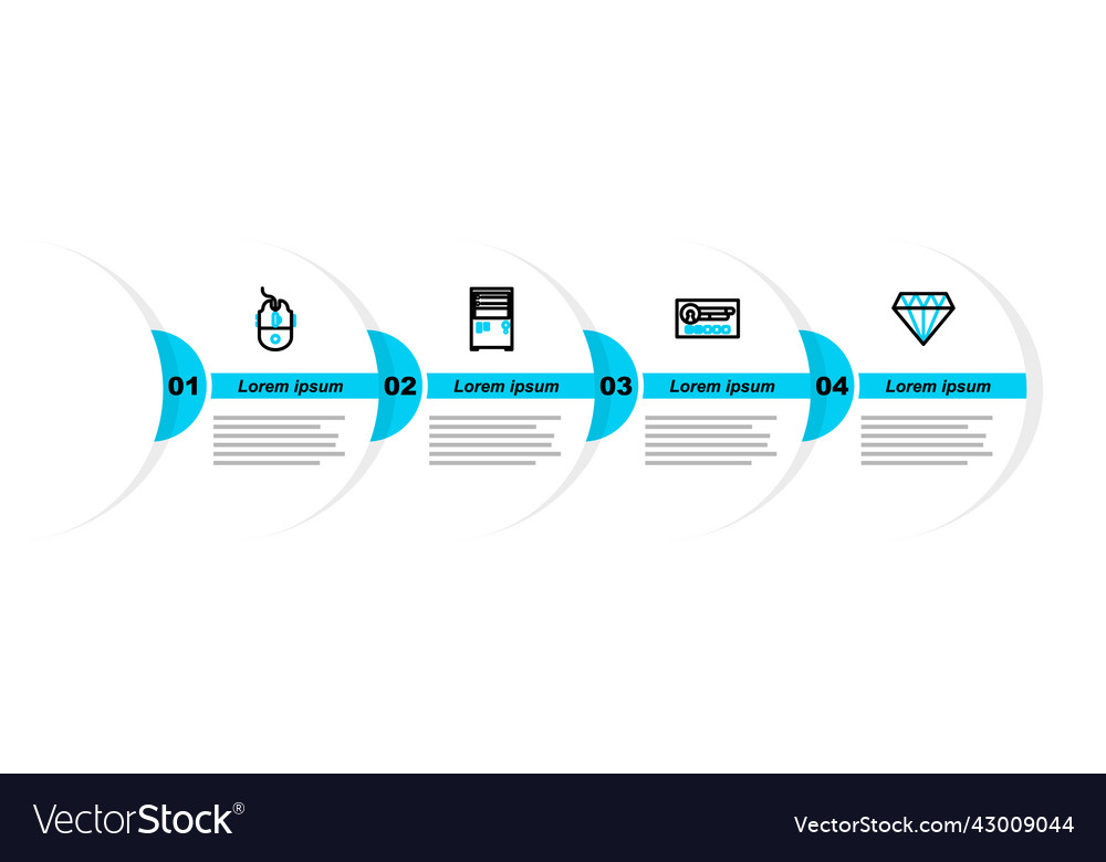 Set line diamond create account screen computer vector image Set line diamond create account screen computer