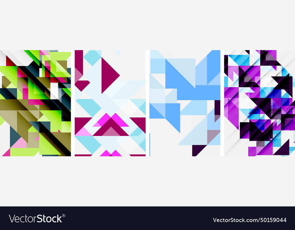 Set of abstract random triangle composition Vector Image Set of abstract random triangle composition