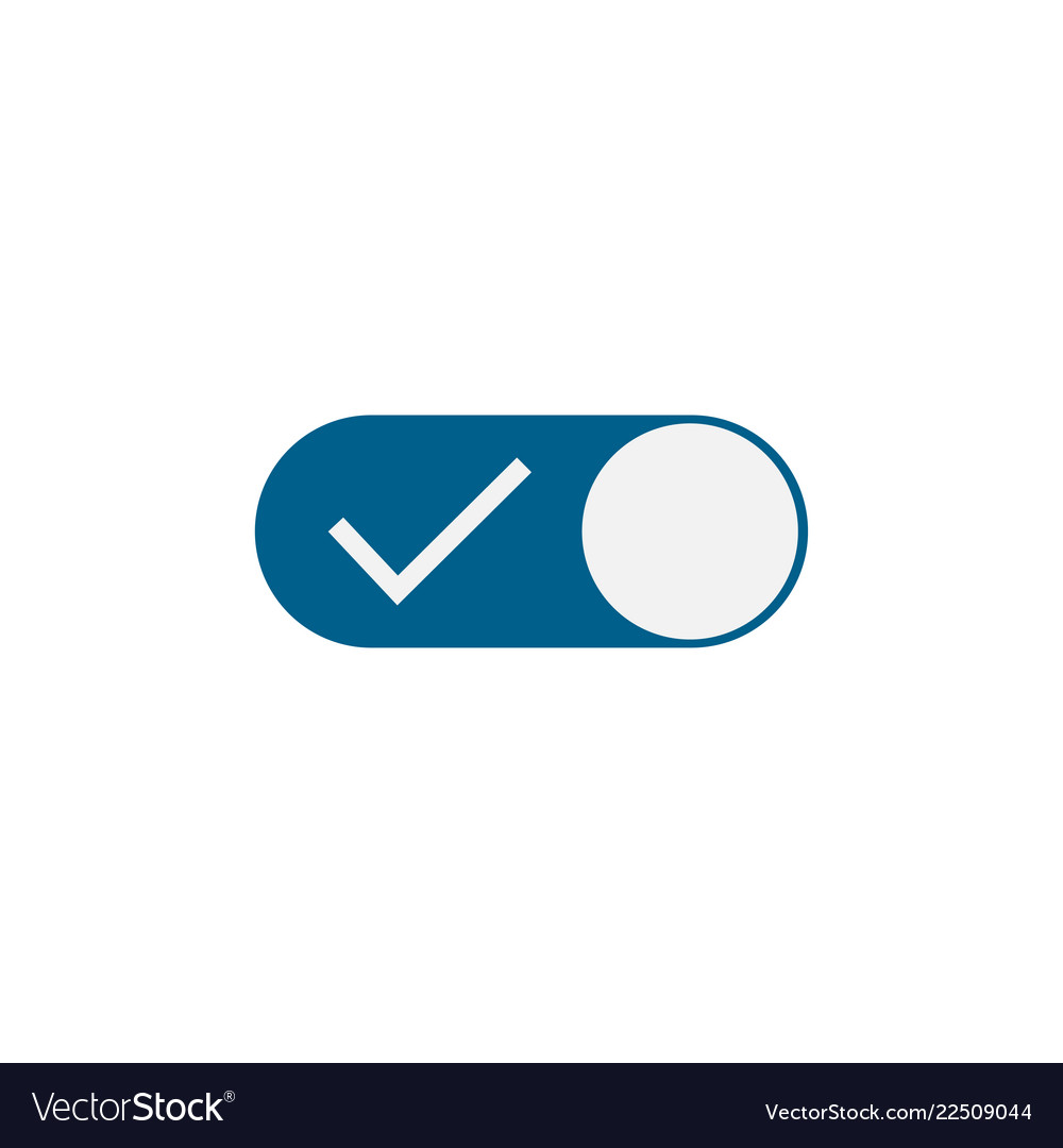 Touch button check mark yes vector image Touch button check mark yes