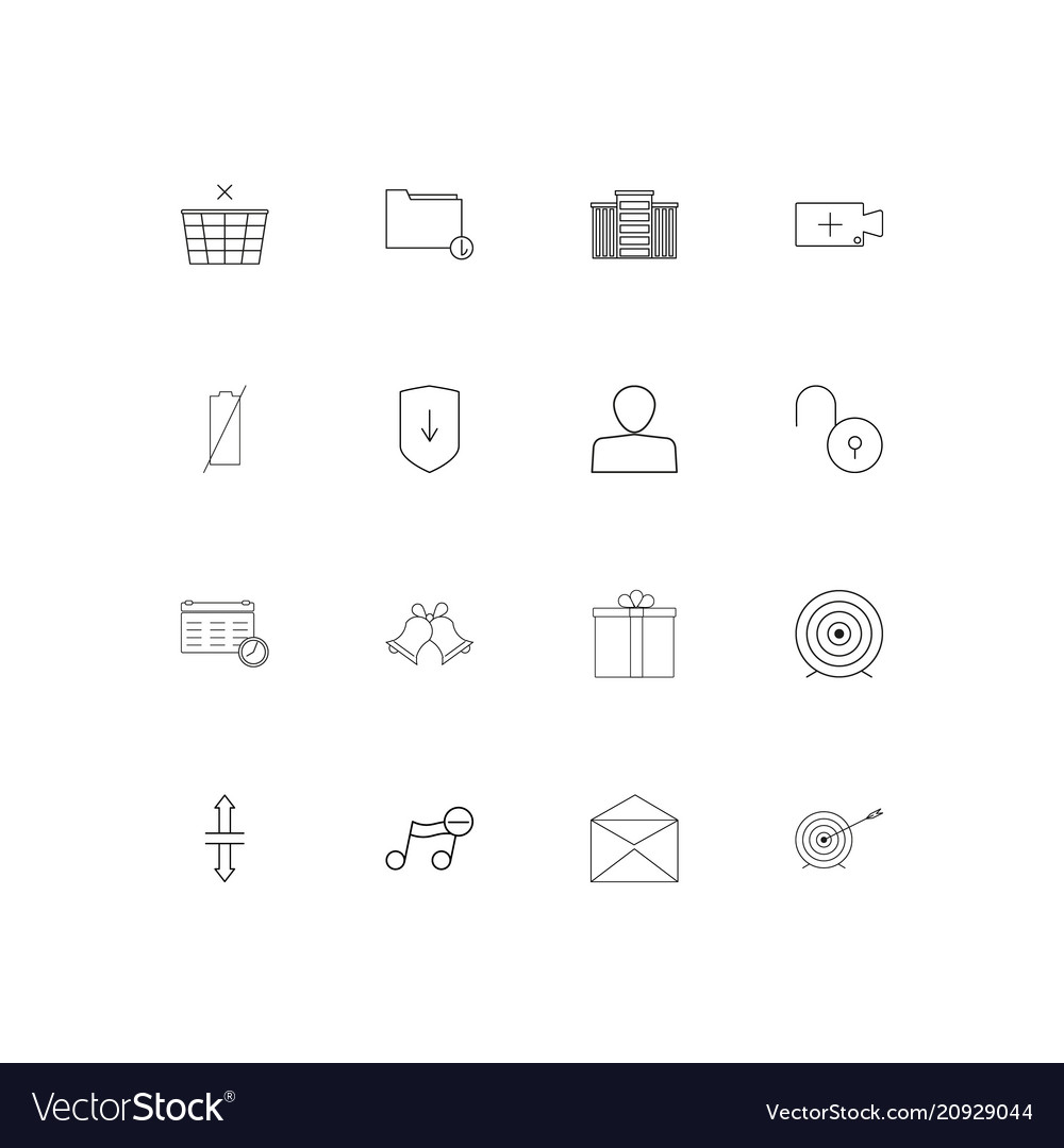 Web applications linear thin icons set outlined