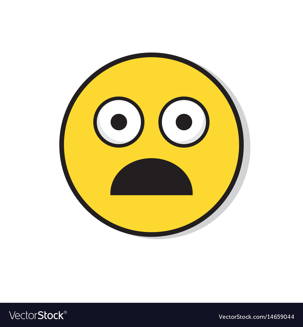 Gelbes Trauergesicht - Schocked Emotion