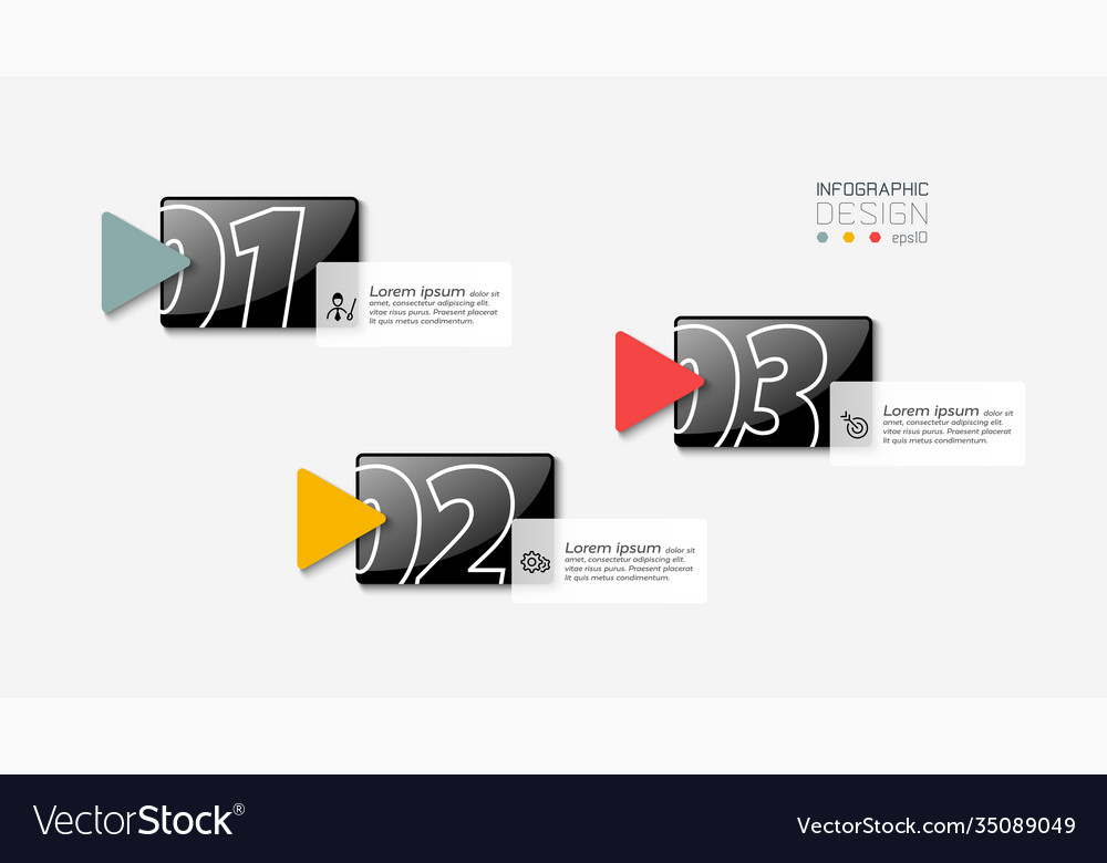 3 text boxes in square format used to describe