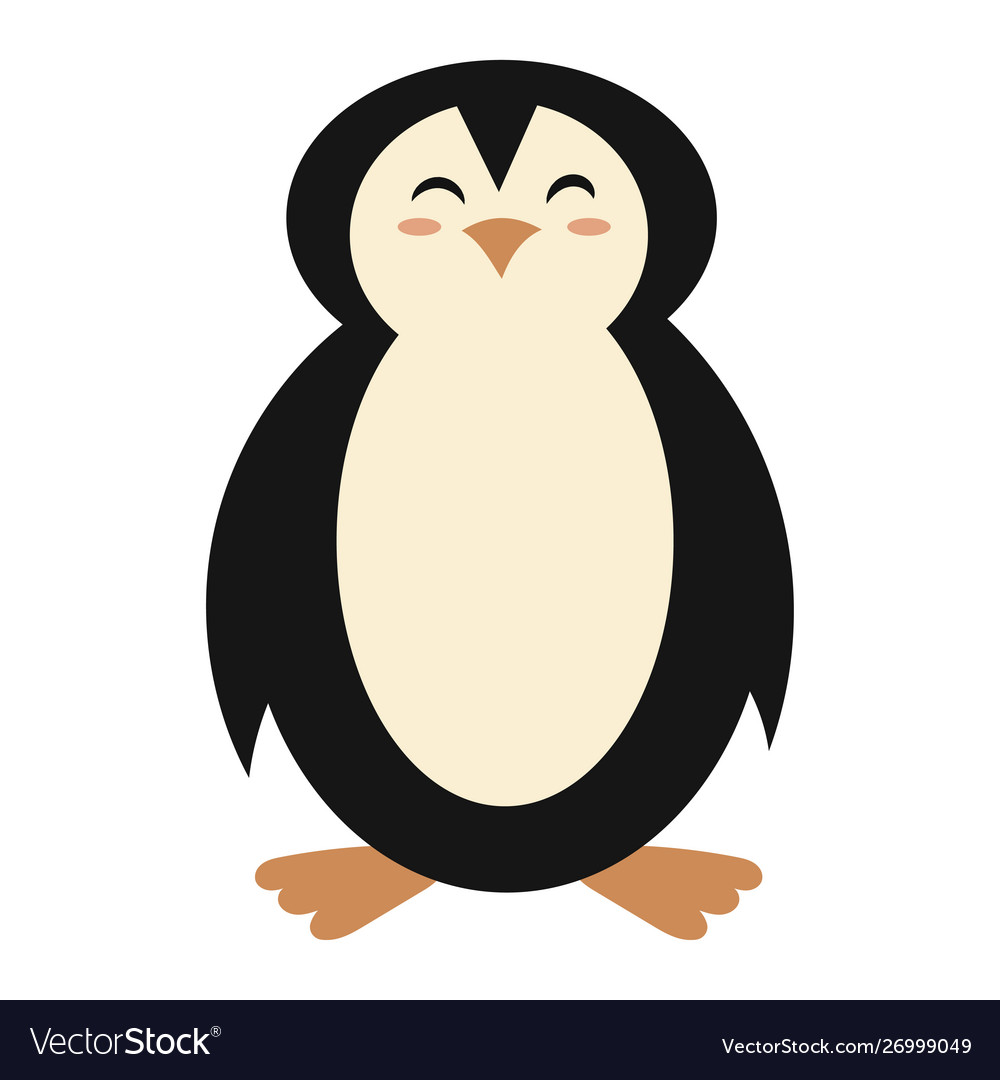 Cartoon penguin a cute Royalty Free Vector Image